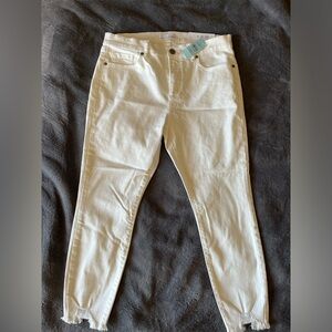 LOFT Skinny White Jeans